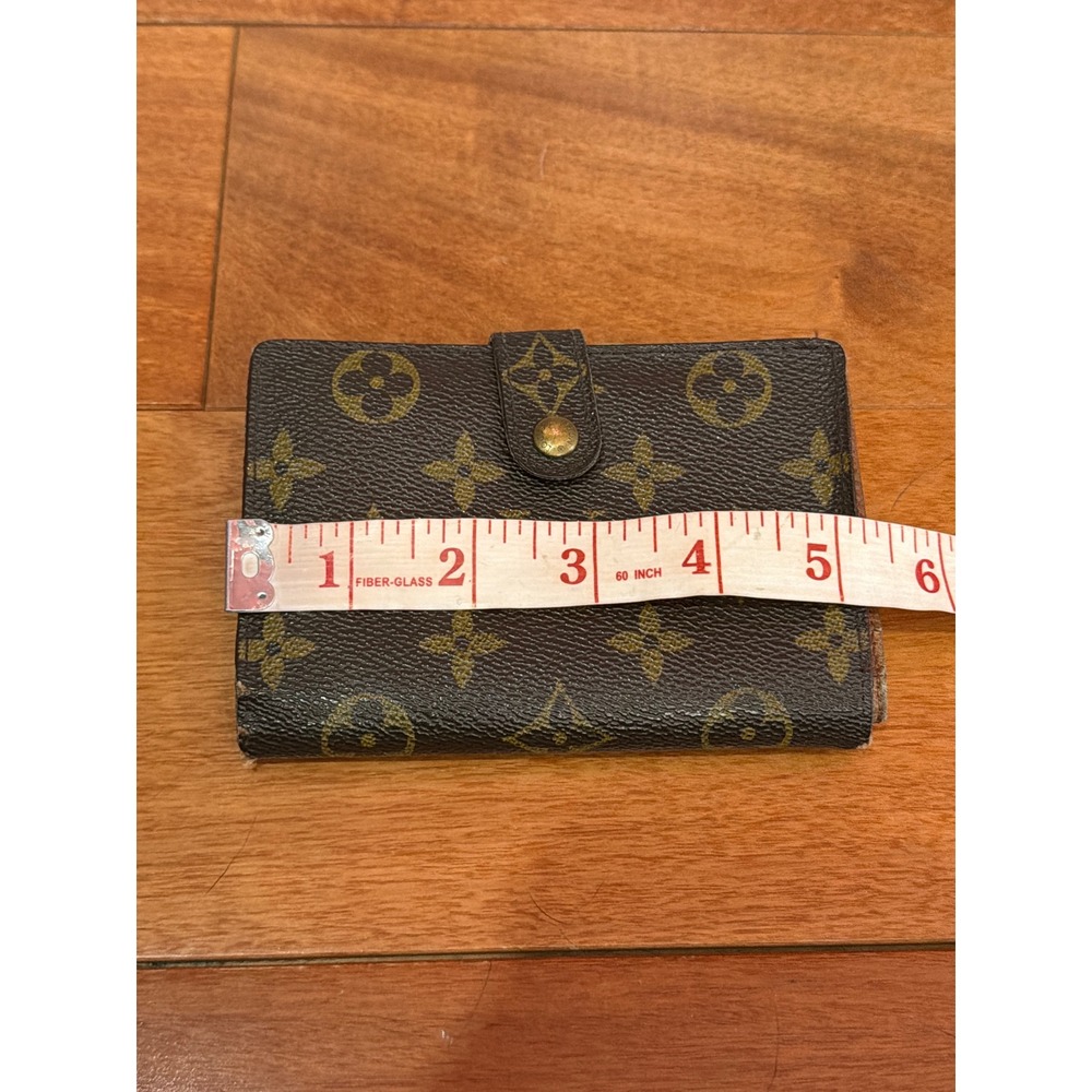 Louis Vuitton French Purse Wallet Womens Brown Monogram Canvas Vintage Small - Picture 10 of 11